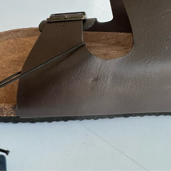 New Nautica Triun Men's Double Buckle Slide Comfort Sandal Waterproof Brown - Picture 7 of 9